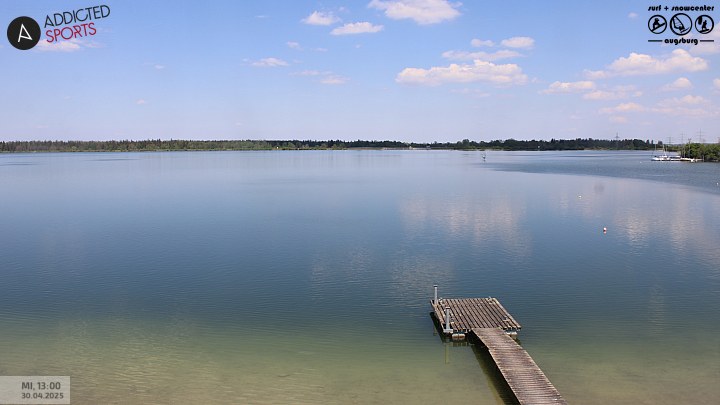 Webcam am Mandichosee, auch genannt Lechstaustufe - LSS23 bei Mering mit Blickrichtung nach Norden.