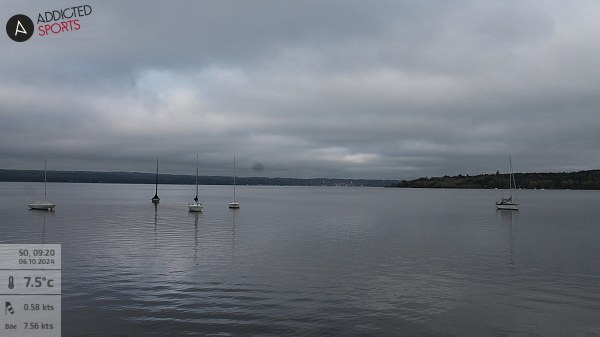 Webcam mit aktuellen Wetterdaten in der Herrschinger Bucht