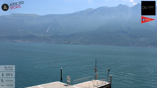 Webcam Campione del Garda live: vento Ora e Peler sul Lago di Garda