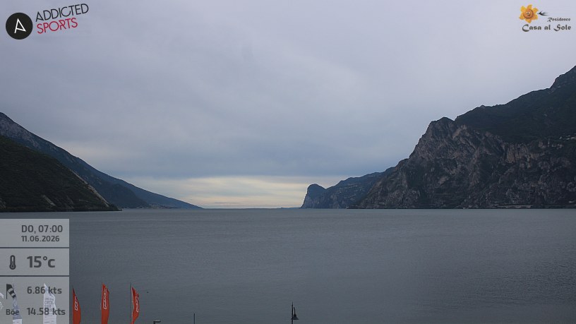 Webcam Torbole live: vento Ora e condizioni per sport acquatici sul Lago di Garda