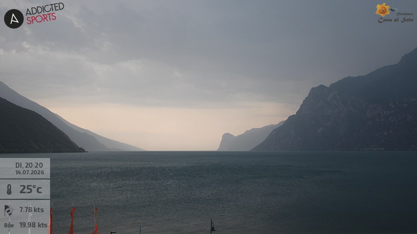 Webcam Torbole live: vento Ora e condizioni per sport acquatici sul Lago di Garda