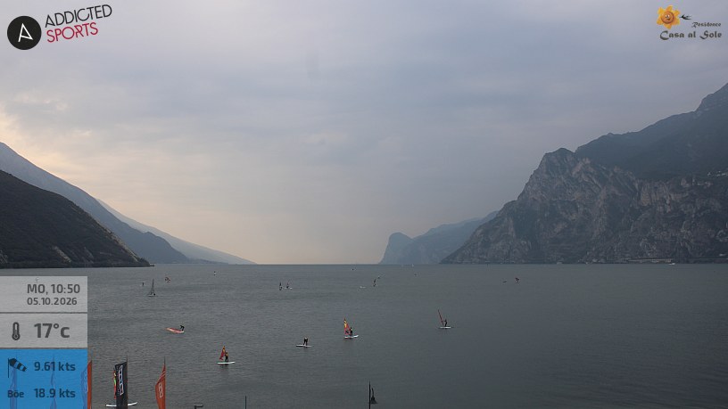 Webcam Torbole live: vento Ora e condizioni per sport acquatici sul Lago di Garda